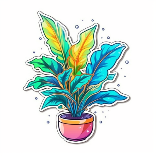 Chinese Evergreen Plant Vinyl Decal Sticker for Car, Laptop, Tumbler and more # 0010647