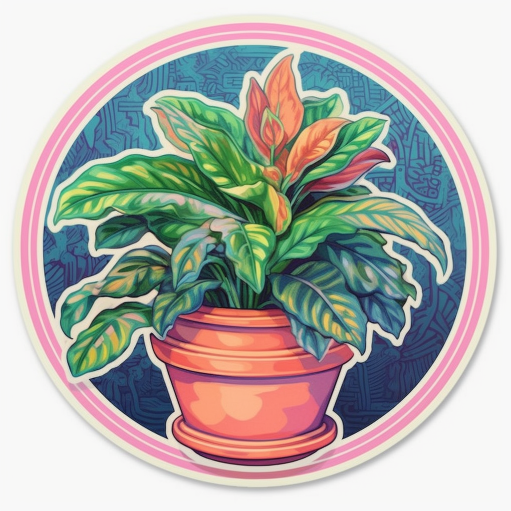 Chinese Evergreen Plant Vinyl Decal Sticker for Car, Laptop, Tumbler and more # 0010731