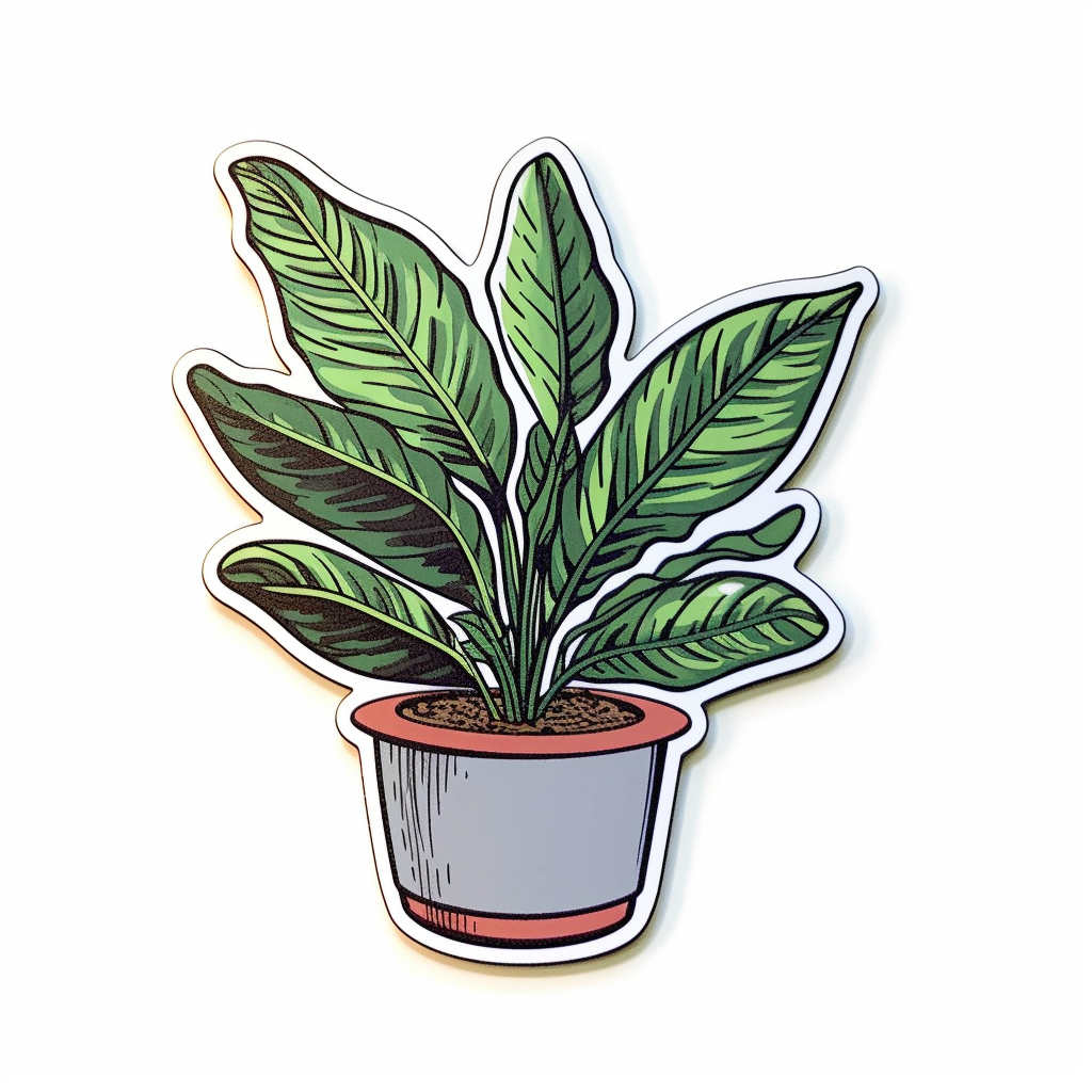 Chinese Evergreen Plant Vinyl Decal Sticker for Car, Laptop, Tumbler and more # 0010648