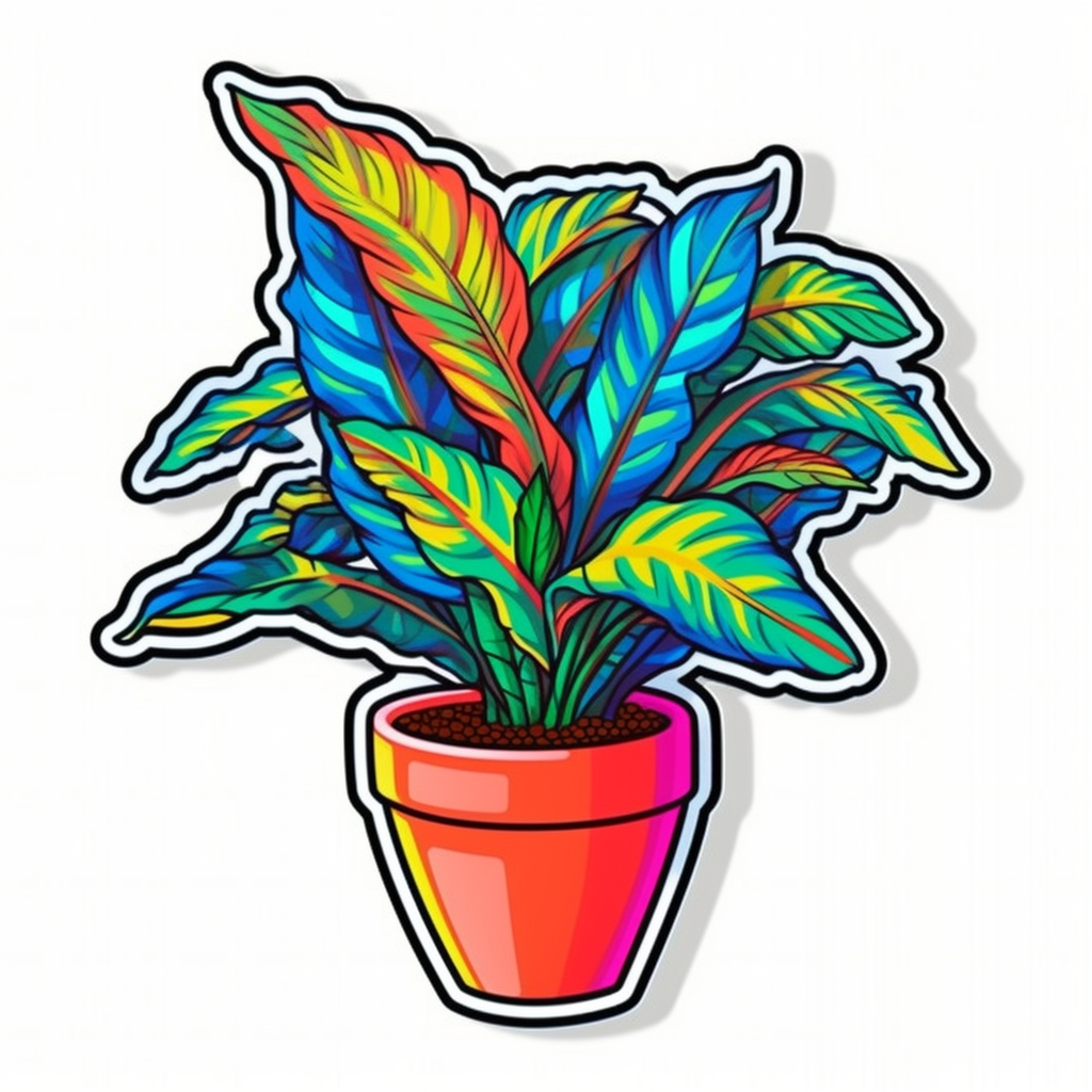 Chinese Evergreen Plant Vinyl Decal Sticker for Car, Laptop, Tumbler and more # 0010730