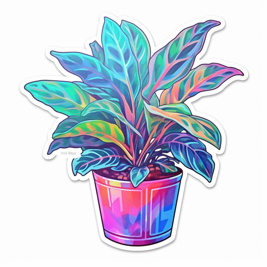 Chinese Evergreen Plant Vinyl Decal Sticker for Car, Laptop, Tumbler and more # 0010690