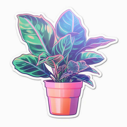 Chinese Evergreen Plant Vinyl Decal Sticker for Car, Laptop, Tumbler and more # 0010676