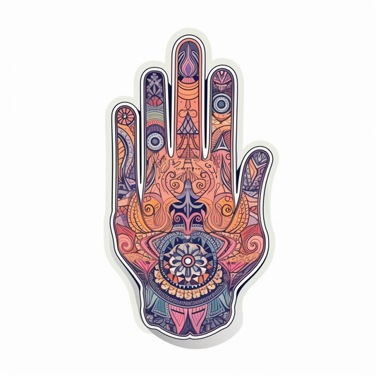 Hand of Fatima Hand of Fatima Hamsa Vinyl Decal Sticker for Car, Laptop, Tumbler and more # 008616