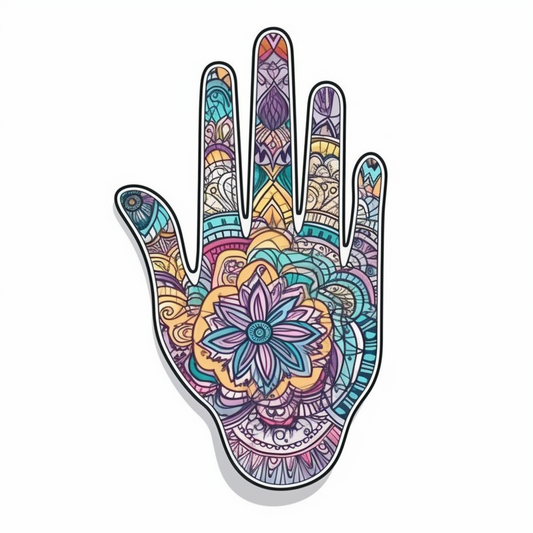 Hand of Fatima Hand of Fatima Hamsa Vinyl Decal Sticker for Car, Laptop, Tumbler and more # 008617