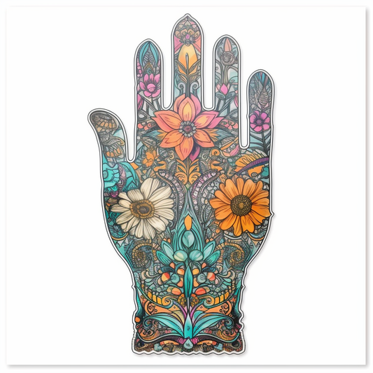 Hand of Fatima Hand of Fatima Hamsa Vinyl Decal Sticker for Car, Laptop, Tumbler and more # 008621