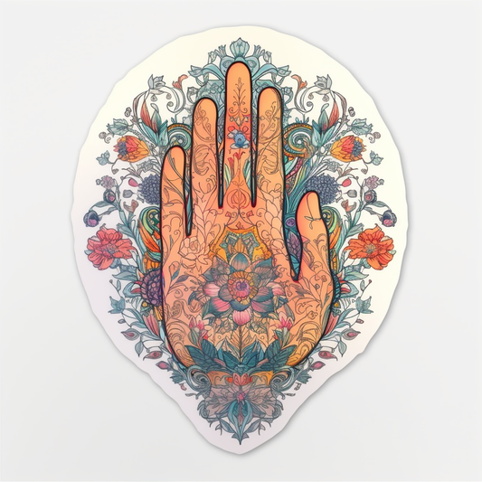 Hand of Fatima Hand of Fatima Hamsa Vinyl Decal Sticker for Car, Laptop, Tumbler and more # 008628