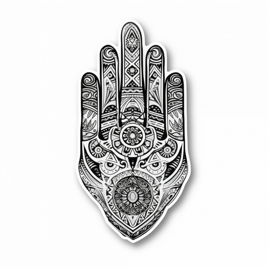 Hand of Fatima Hand of Fatima Hamsa Vinyl Decal Sticker for Car, Laptop, Tumbler and more # 008633