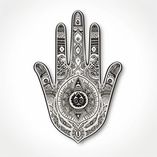Hand of Fatima Hand of Fatima Hamsa Vinyl Decal Sticker for Car, Laptop, Tumbler and more # 008632