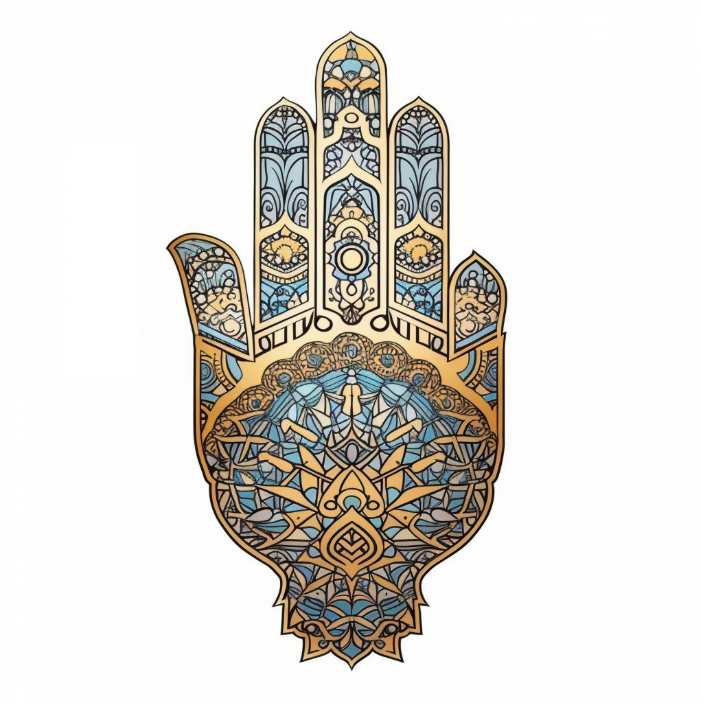 Hand of Fatima Hand of Fatima Hamsa Vinyl Decal Sticker for Car, Laptop, Tumbler and more # 008622