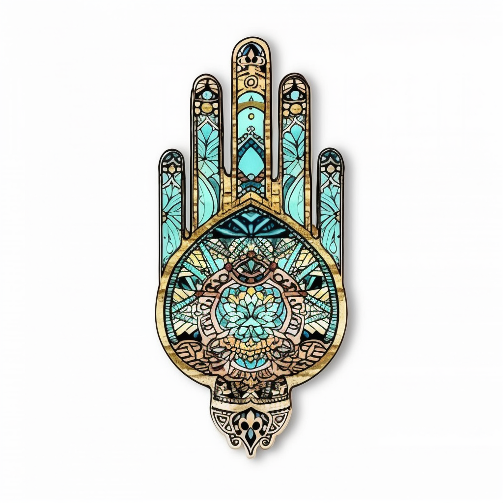 Hand of Fatima Hand of Fatima Hamsa Vinyl Decal Sticker for Car, Laptop, Tumbler and more # 008618