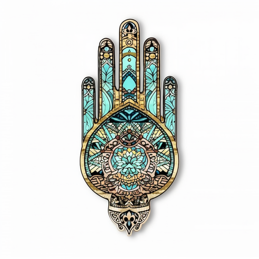 Hand of Fatima Hand of Fatima Hamsa Vinyl Decal Sticker for Car, Laptop, Tumbler and more # 008618