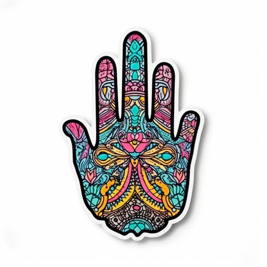 Hand of Fatima Hand of Fatima Hamsa Vinyl Decal Sticker for Car, Laptop, Tumbler and more # 008630
