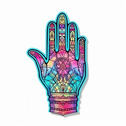 Hand of Fatima Hand of Fatima Hamsa Vinyl Decal Sticker for Car, Laptop, Tumbler and more # 008629