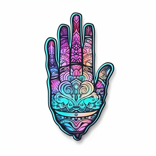 Hand of Fatima Hand of Fatima Hamsa Vinyl Decal Sticker for Car, Laptop, Tumbler and more # 008631