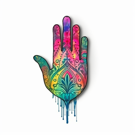 Hand of Fatima Hand of Fatima Hamsa Vinyl Decal Sticker for Car, Laptop, Tumbler and more # 008620