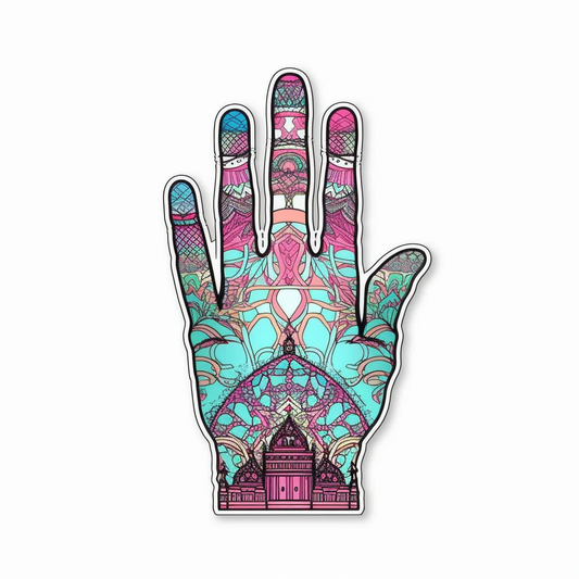 Hand of Fatima Hand of Fatima Hamsa Vinyl Decal Sticker for Car, Laptop, Tumbler and more # 008619