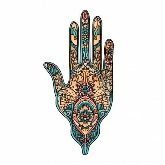 Hand of Fatima Hand of Fatima Hamsa Vinyl Decal Sticker for Car, Laptop, Tumbler and more # 008623