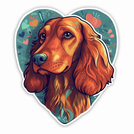 Irish Setter Irish Setter Dog Vinyl Decal Sticker for Car, Laptop, Tumbler and more # 009635