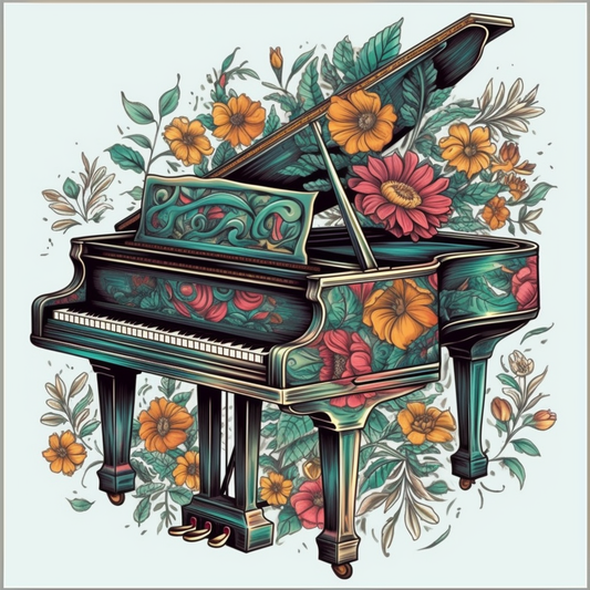 Piano Piano musical instrument Vinyl Decal Sticker for Car, Laptop, Tumbler and more # 008644
