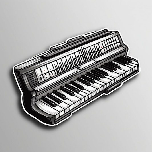 Piano Piano musical instrument Vinyl Decal Sticker for Car, Laptop, Tumbler and more # 008638
