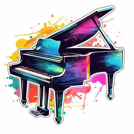 Piano Piano musical instrument Vinyl Decal Sticker for Car, Laptop, Tumbler and more # 008639