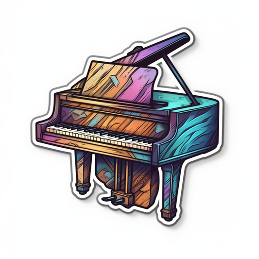Piano Piano musical instrument Vinyl Decal Sticker for Car, Laptop, Tumbler and more # 008646