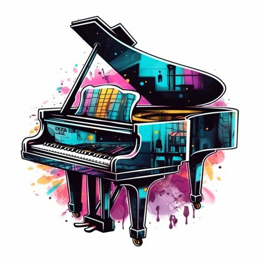 Piano Piano musical instrument Vinyl Decal Sticker for Car, Laptop, Tumbler and more # 008647
