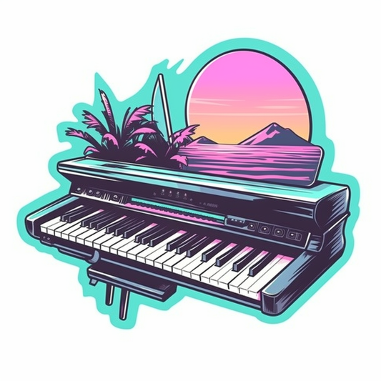 Piano Piano musical instrument Vinyl Decal Sticker for Car, Laptop, Tumbler and more # 008650