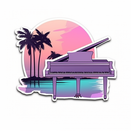 Piano Piano musical instrument Vinyl Decal Sticker for Car, Laptop, Tumbler and more # 008648