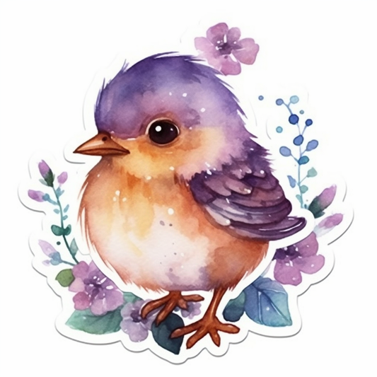 Rhode Island Rhode Island Red bird Violet flower  Vinyl Decal Sticker for Car, Laptop, Tumbler and more # 009224