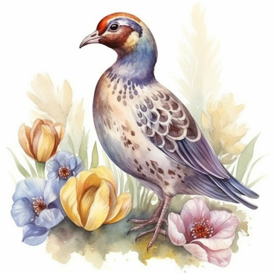 South Dakota Ring-necked Pheasant bird Pasque Flower flower  Vinyl Decal Sticker for Car, Laptop, Tumbler and more # 009168
