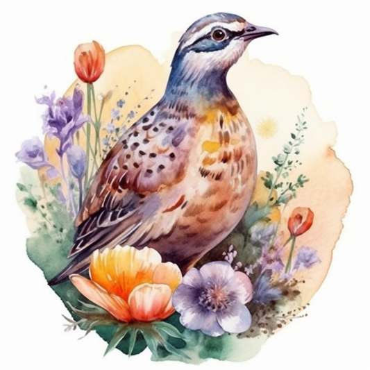 South Dakota Ring-necked Pheasant bird Pasque Flower flower  Vinyl Decal Sticker for Car, Laptop, Tumbler and more # 009265