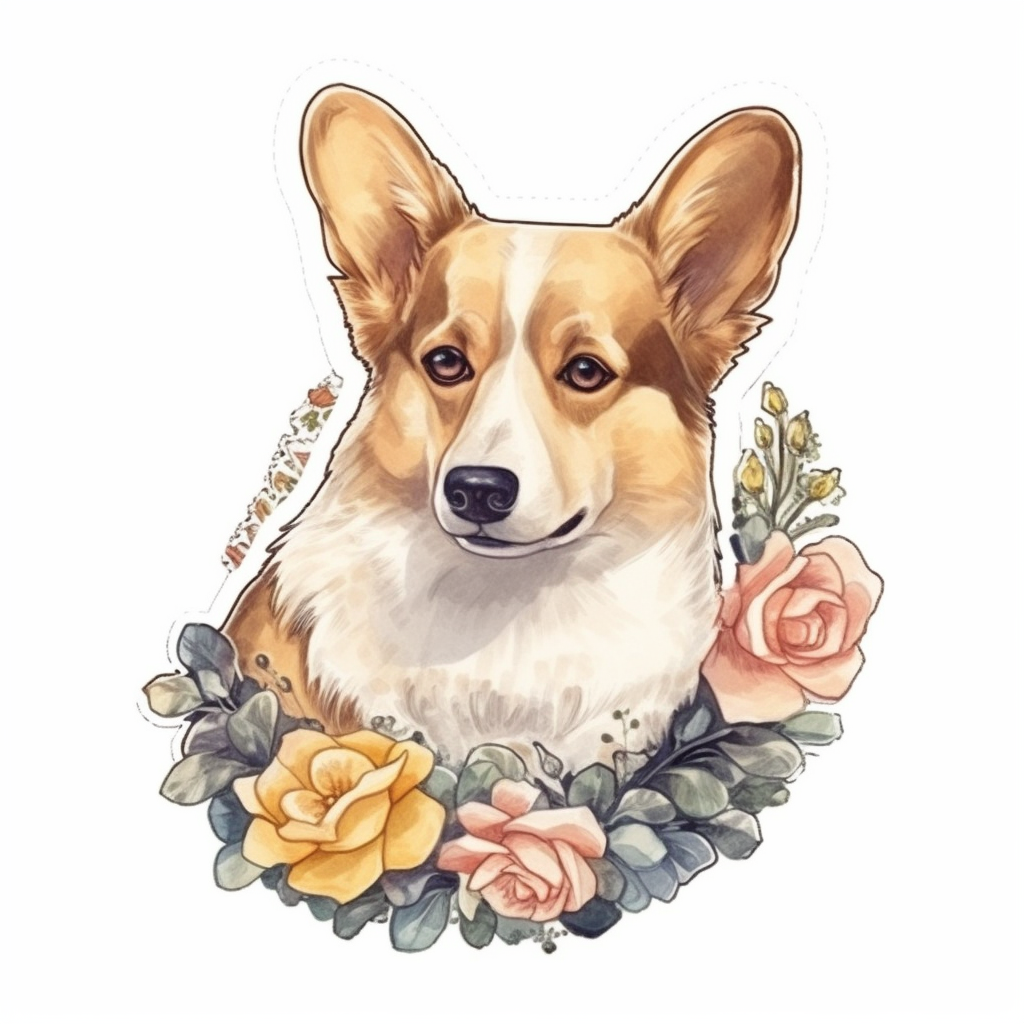 Welsh Corgi Welsh Dog Vinyl Decal Sticker for Car, Laptop, Tumbler and more # 009961