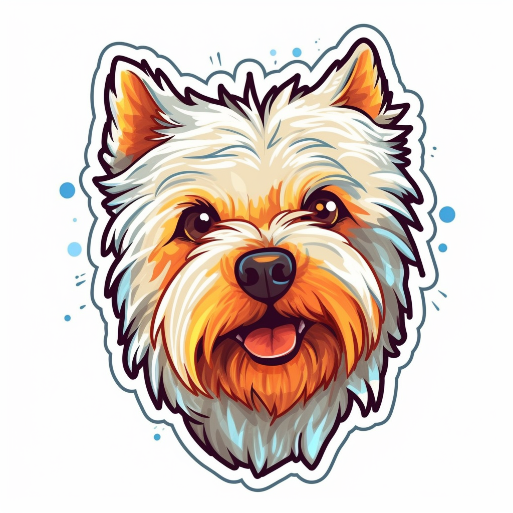 West Highland White Terrier West Highland Dog Vinyl Decal Sticker for Car, Laptop, Tumbler and more # 009990