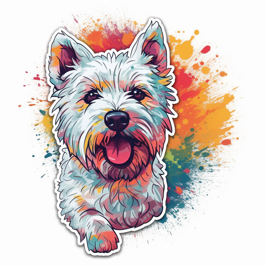 West Highland White Terrier West Highland Dog Vinyl Decal Sticker for Car, Laptop, Tumbler and more # 0010020