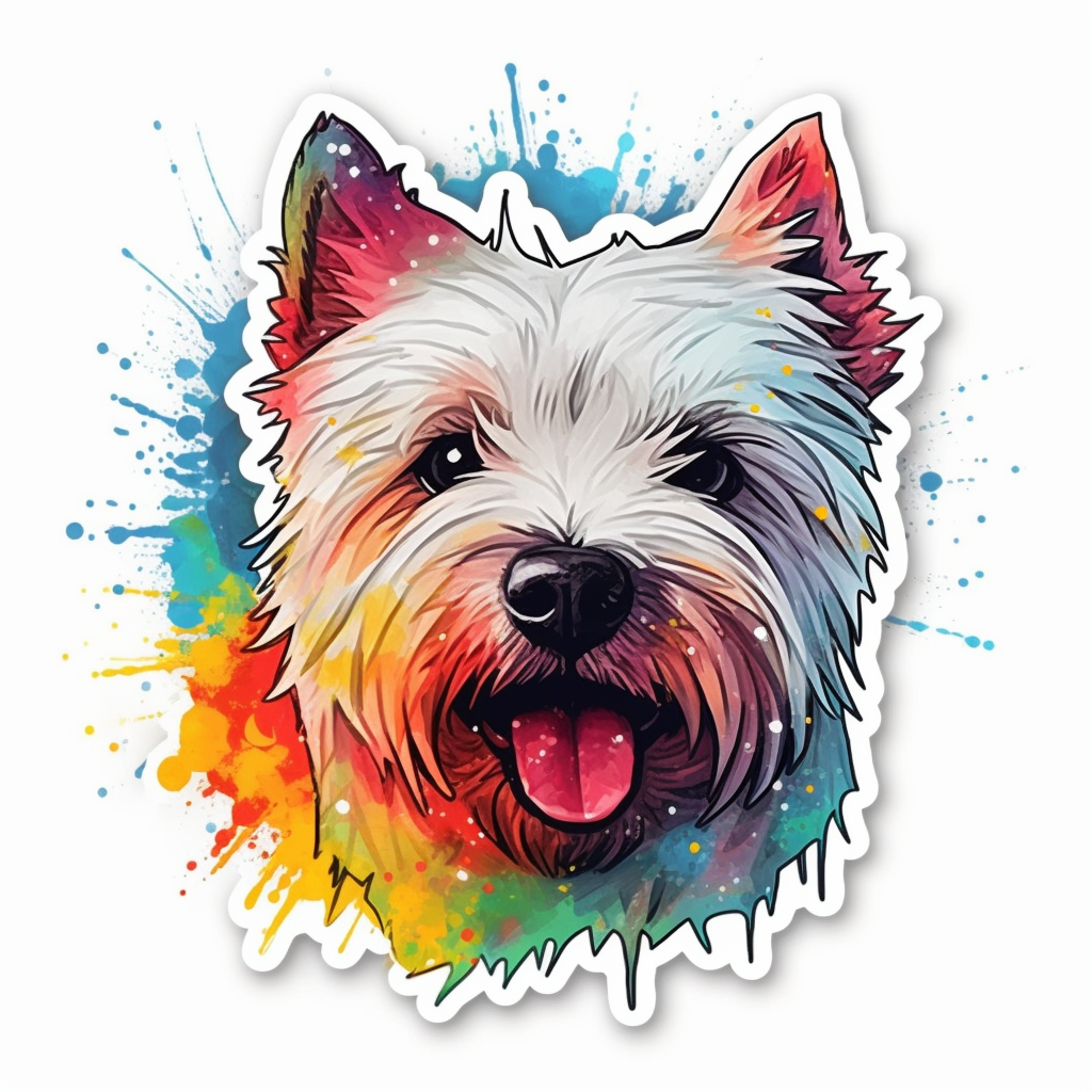 West Highland White Terrier Dog Vinyl Decal Sticker for Car, Laptop, Tumbler and more # 009928