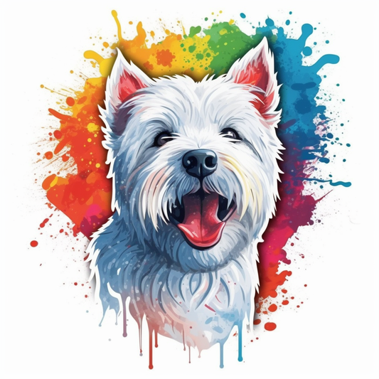 West Highland White Terrier West Highland Dog Vinyl Decal Sticker for Car, Laptop, Tumbler and more # 0010011