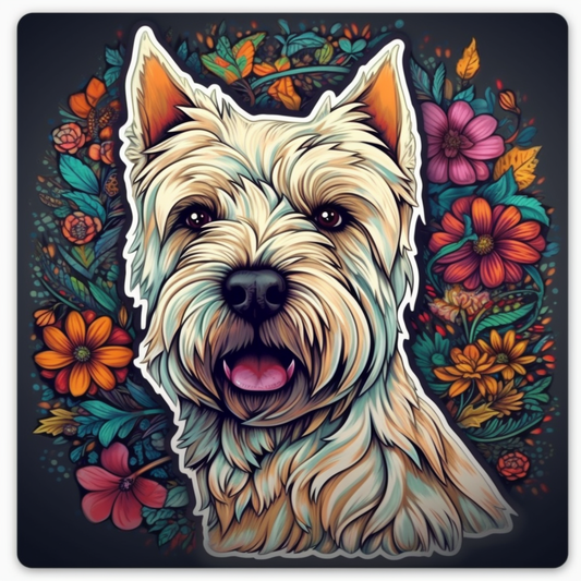 West Highland White Terrier West Highland Dog Vinyl Decal Sticker for Car, Laptop, Tumbler and more # 009908