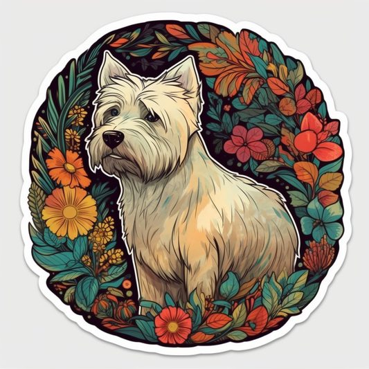 West Highland White Terrier Dog Vinyl Decal Sticker for Car, Laptop, Tumbler and more # 009921