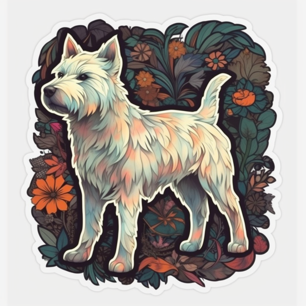 West Highland White Terrier Dog Vinyl Decal Sticker for Car, Laptop, Tumbler and more # 009971