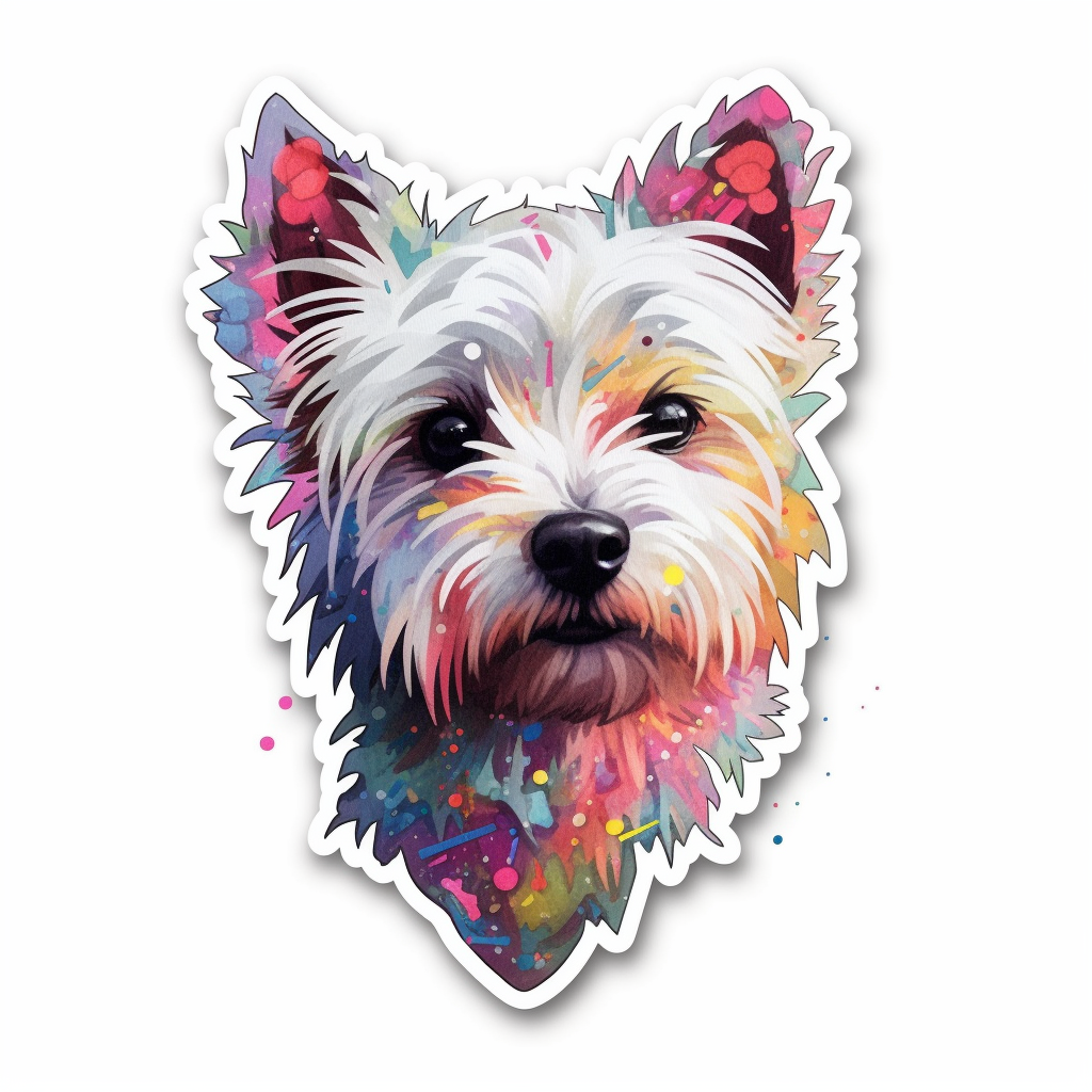 West Highland White Terrier West Highland Dog Vinyl Decal Sticker for Car, Laptop, Tumbler and more # 009998