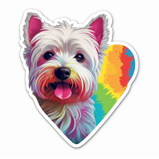 West Highland White Terrier Dog Vinyl Decal Sticker for Car, Laptop, Tumbler and more # 009955
