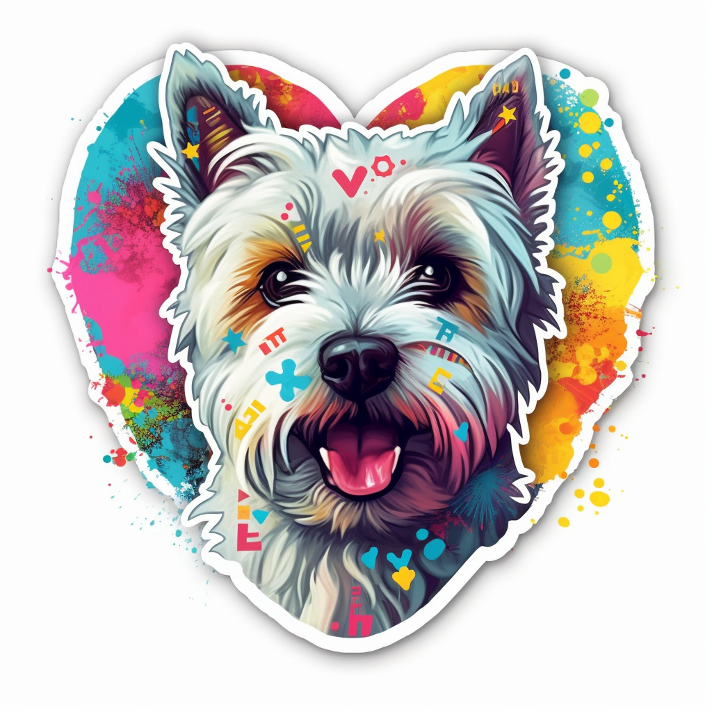 West Highland White Terrier West Highland Dog Vinyl Decal Sticker for Car, Laptop, Tumbler and more # 0010040