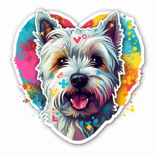 West Highland White Terrier West Highland Dog Vinyl Decal Sticker for Car, Laptop, Tumbler and more # 0010040
