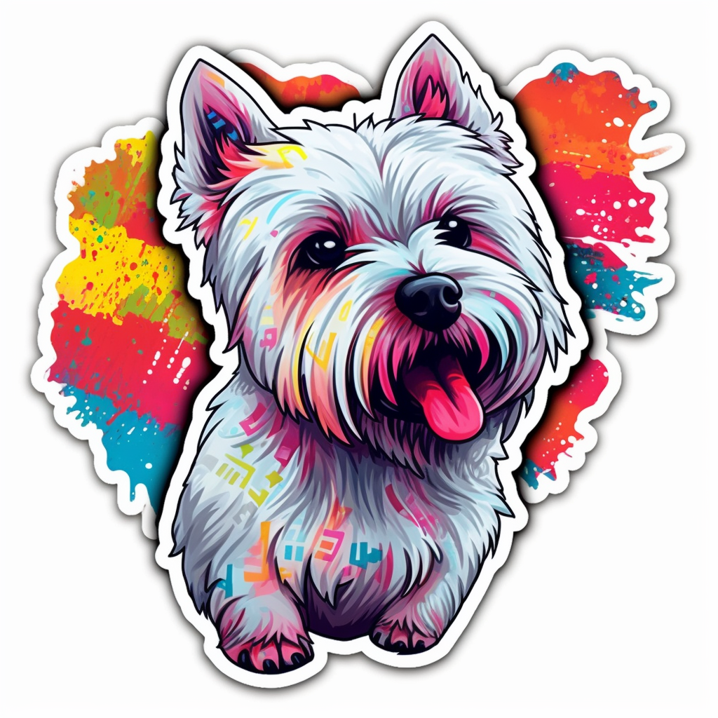 West Highland White Terrier West Highland Dog Vinyl Decal Sticker for Car, Laptop, Tumbler and more # 0010058