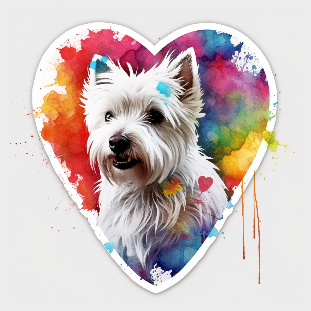 West Highland White Terrier West Highland Dog Vinyl Decal Sticker for Car, Laptop, Tumbler and more # 009988