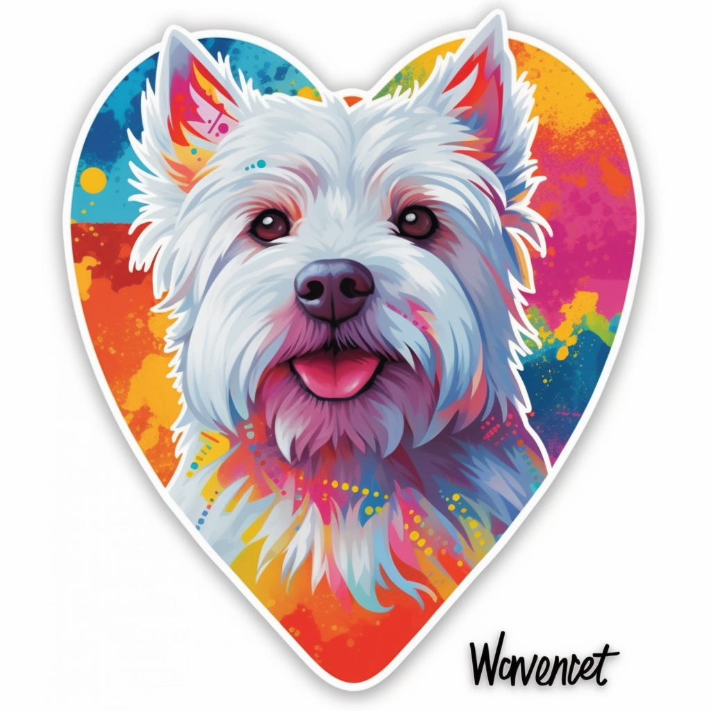 West Highland White Terrier West Highland Dog Vinyl Decal Sticker for Car, Laptop, Tumbler and more # 009994