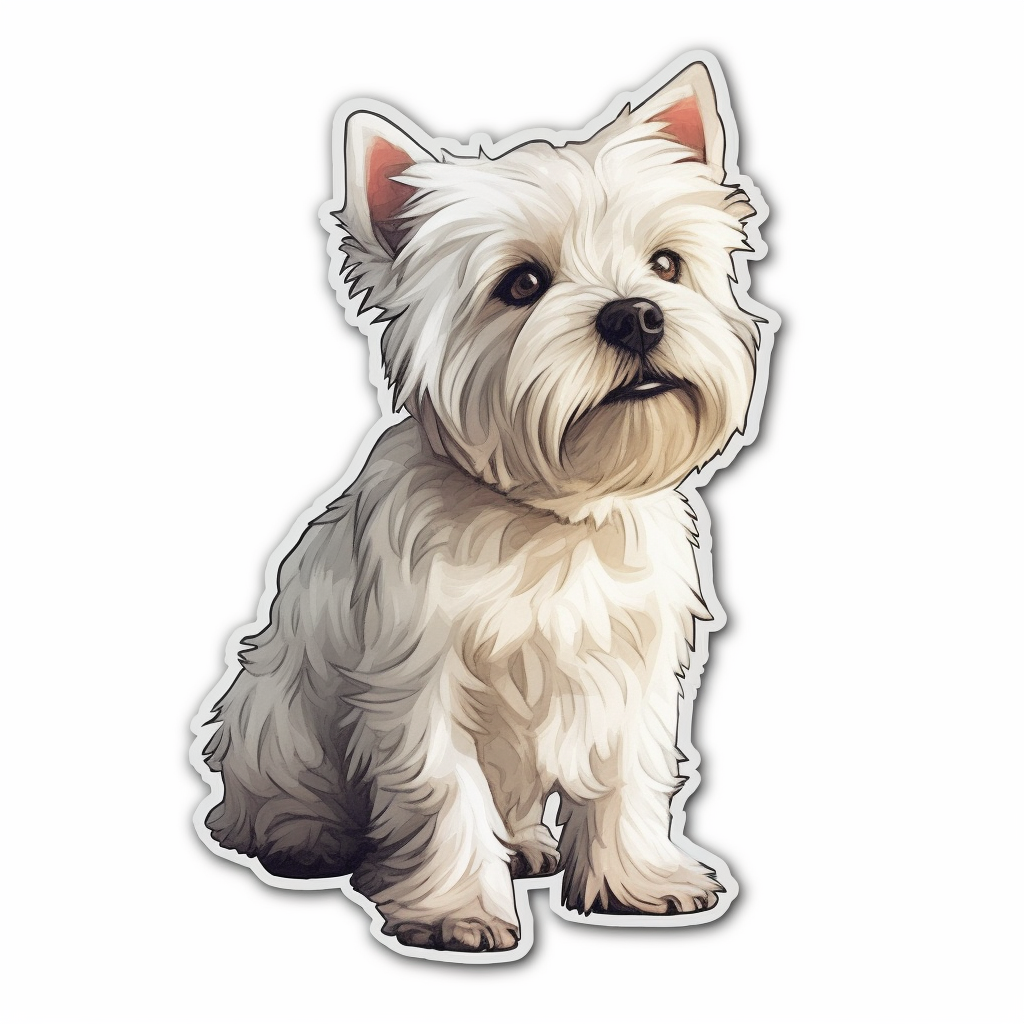 West Highland White Terrier West Highland Dog Vinyl Decal Sticker for Car, Laptop, Tumbler and more # 009979