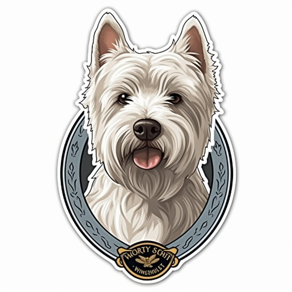 West Highland White Terrier Dog Vinyl Decal Sticker for Car, Laptop, Tumbler and more # 009954