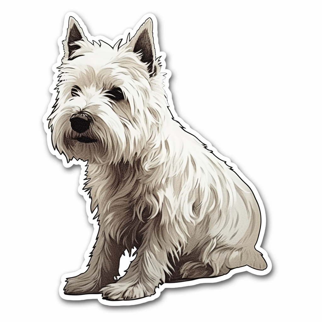 West Highland White Terrier Dog Vinyl Decal Sticker for Car, Laptop, Tumbler and more # 009969